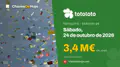 Totoloto de sábado, 24 de outubro de 2026: jackpot de 3,4 M€, sorteio às 20:00