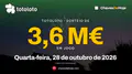 Totoloto: 3,6 milhões de euros em jogo na quarta-feira, 28 de outubro